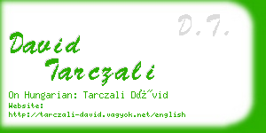 david tarczali business card